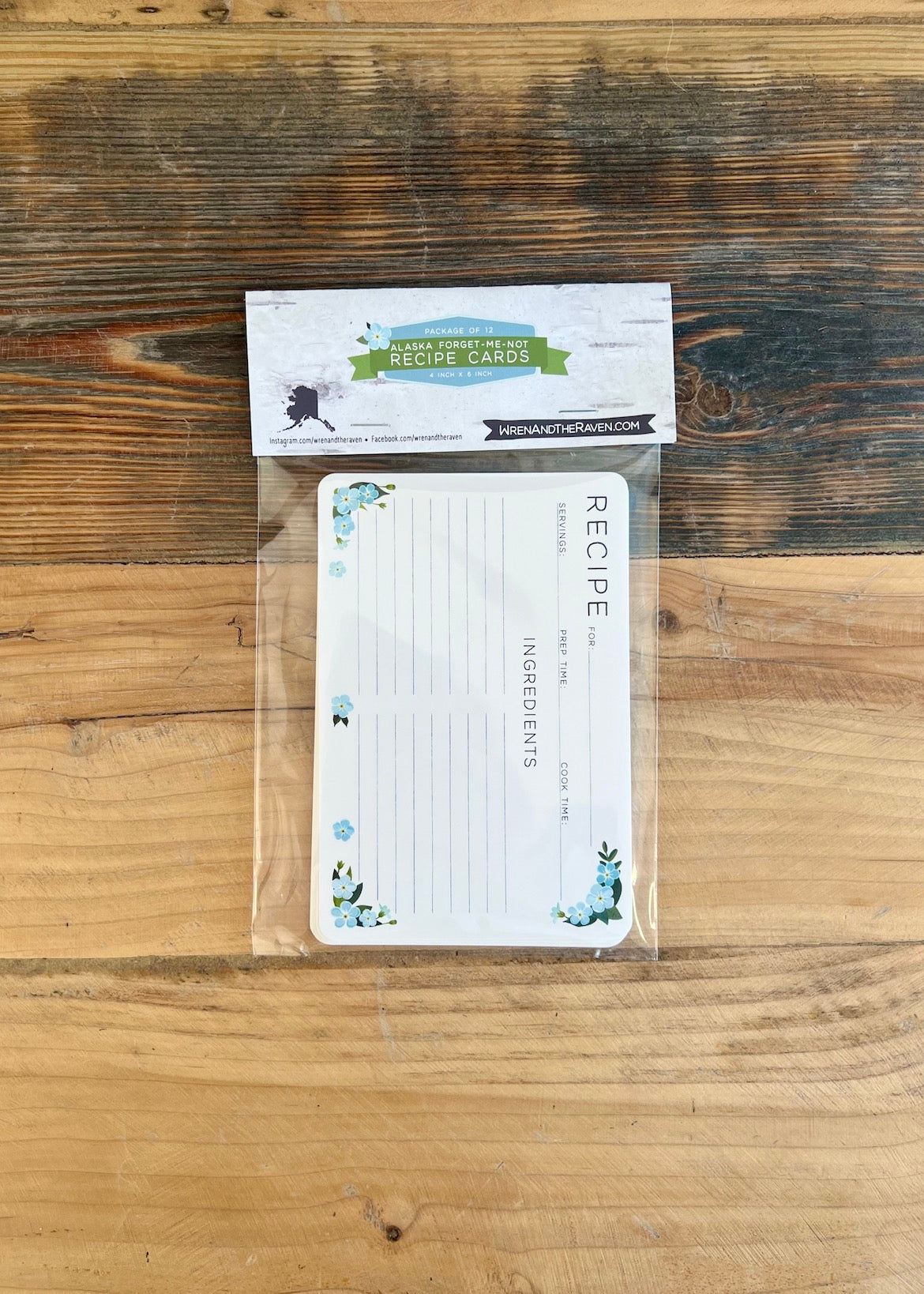 Forget-Me-Not Recipe Cards - now w/rounded corners