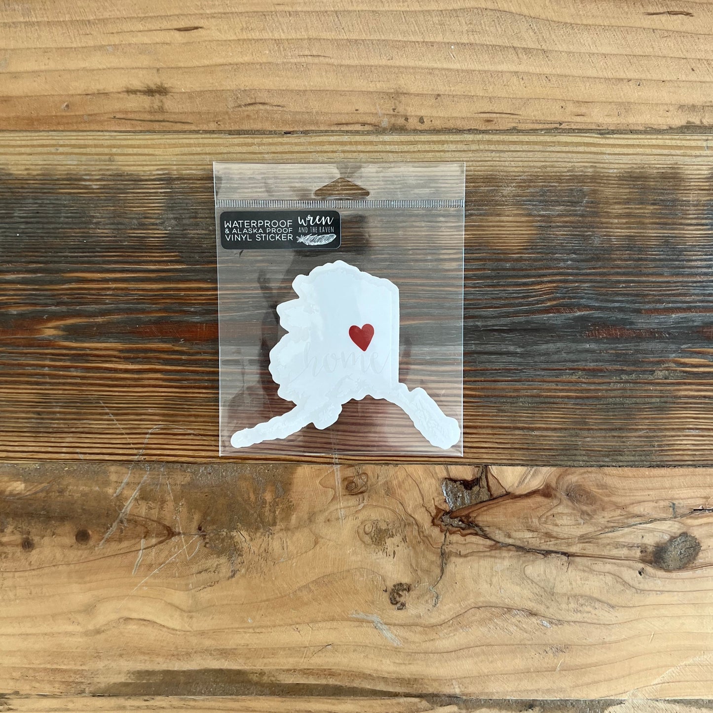 Alaska Heart Home - Clear Vinyl Stickers