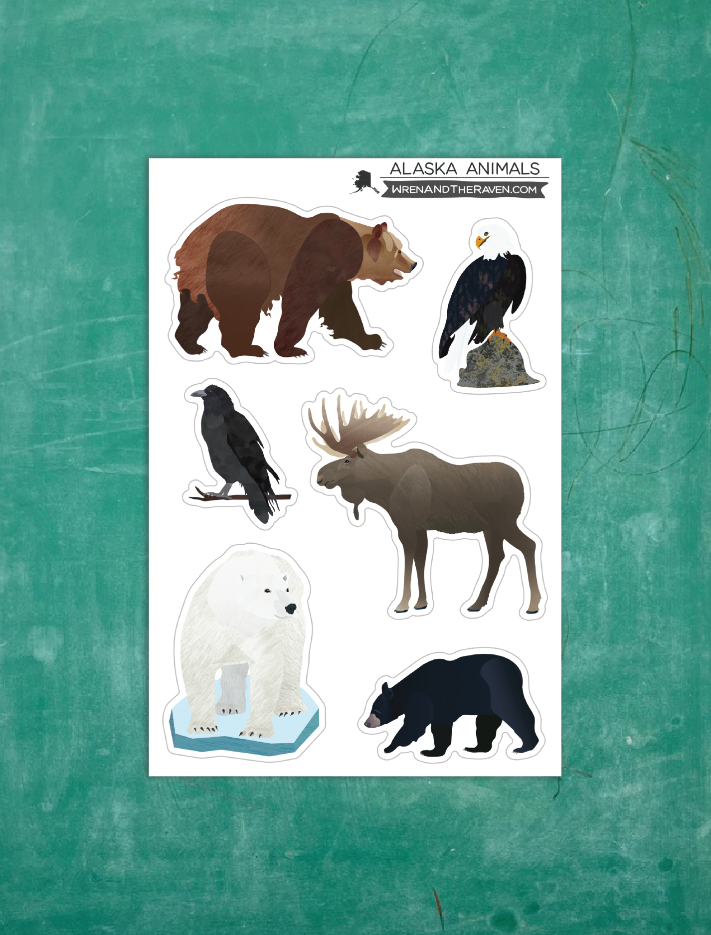Alaska Wildlife Sticker Sheets