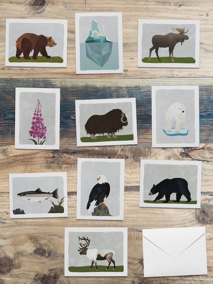 Alaska Wildlife Notecards - Boxed Set of 10