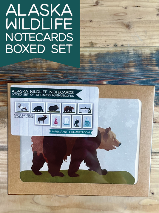 Alaska Wildlife Notecards - Boxed Set of 10