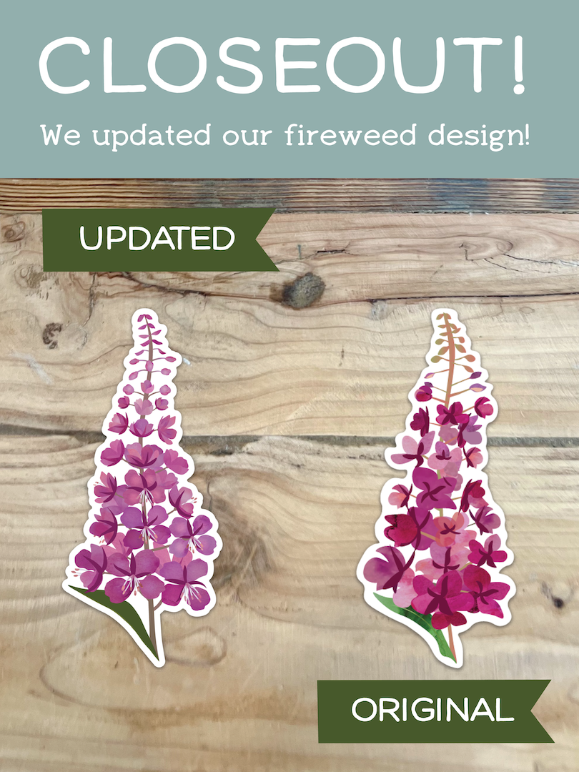 CLOSEOUT Fireweed Vinyl Stickers