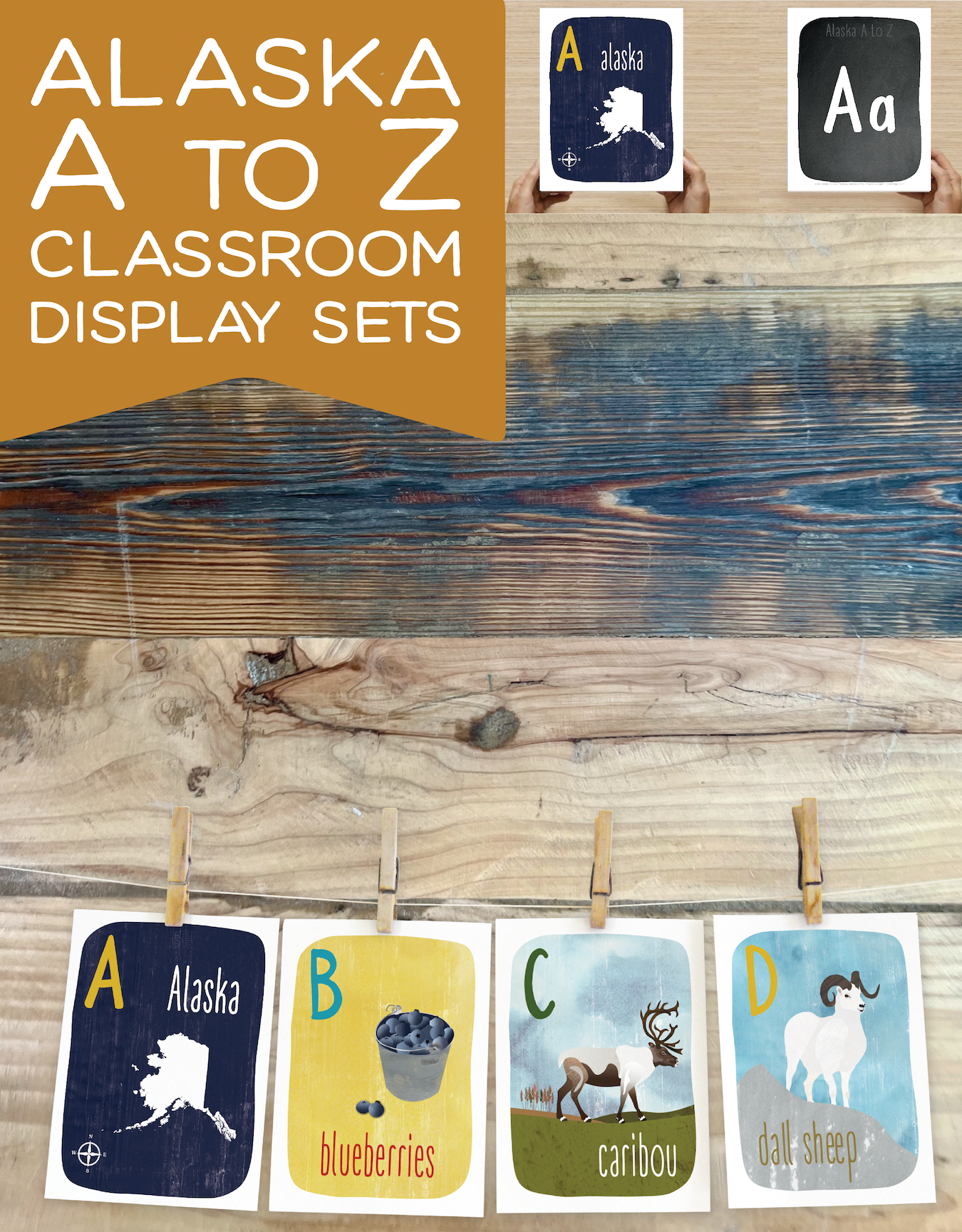 Alaska A to Z Alphabet Cards - Classroom Display Set