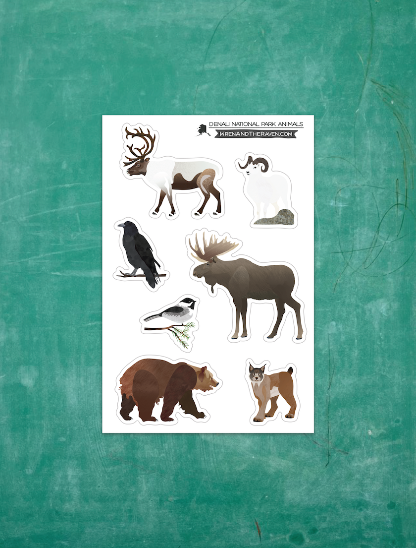 Alaska Wildlife Sticker Sheets