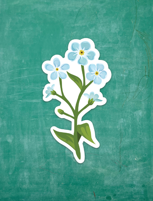 Forget-Me-Not Bouquet - Vinyl Sticker