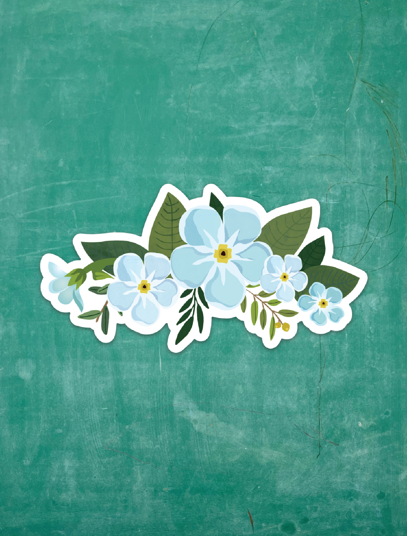 Forget-Me-Not Bunch - Vinyl Sticker