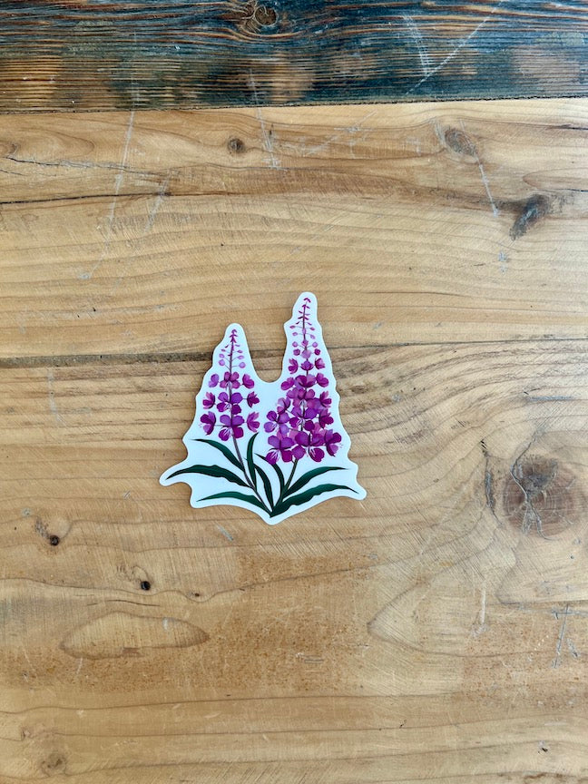 Double Fireweed -  Clear Vinyl Sticker