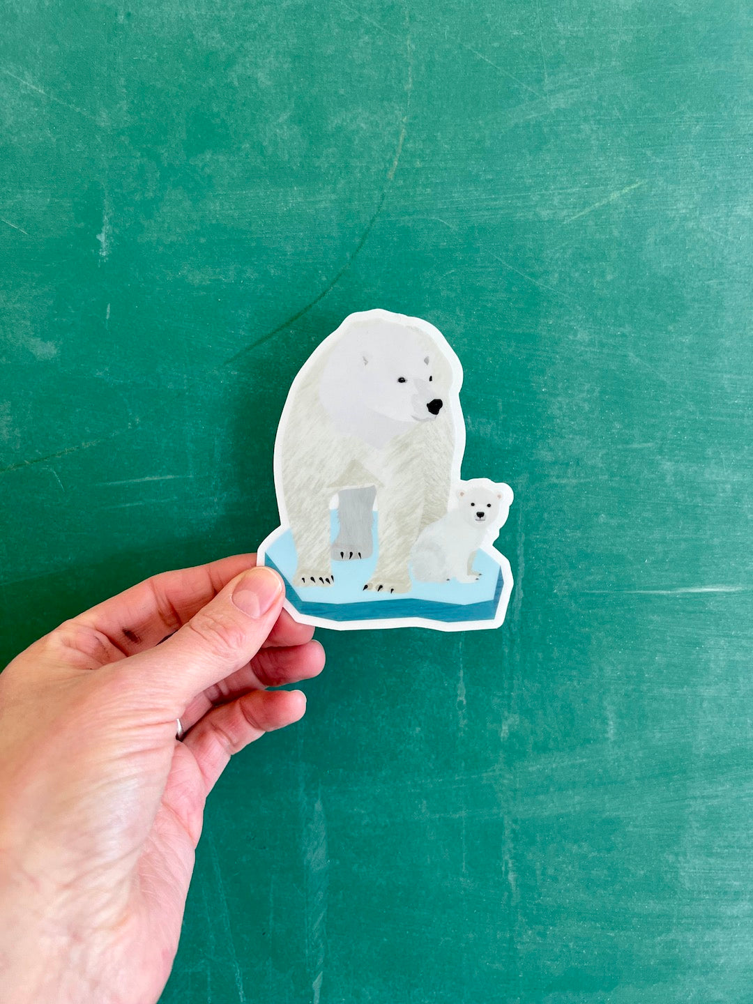 Polar Bear Mom and Cub - Vinyl Sticker