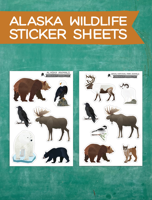 Alaska Wildlife Sticker Sheets
