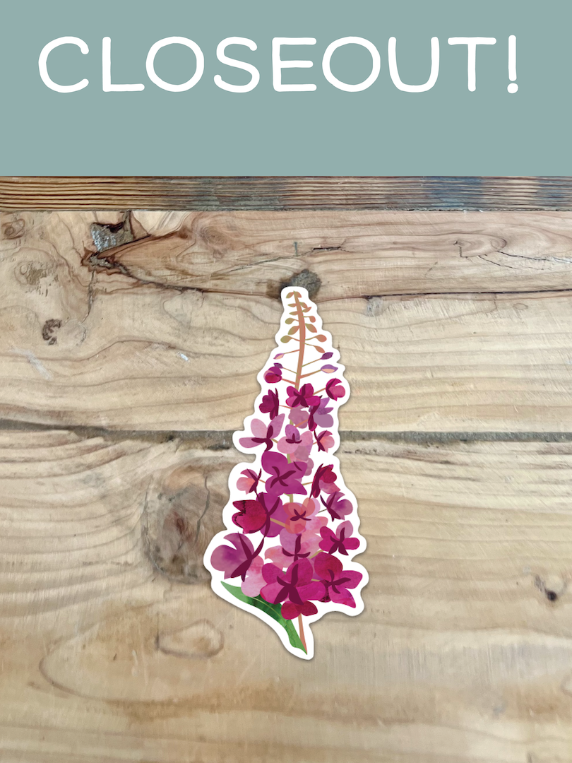 CLOSEOUT Fireweed Vinyl Stickers