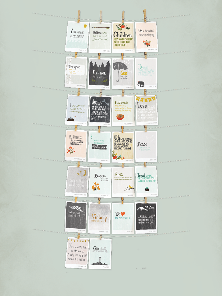 Bible A to Z Scripture Memory Alphabet Cards