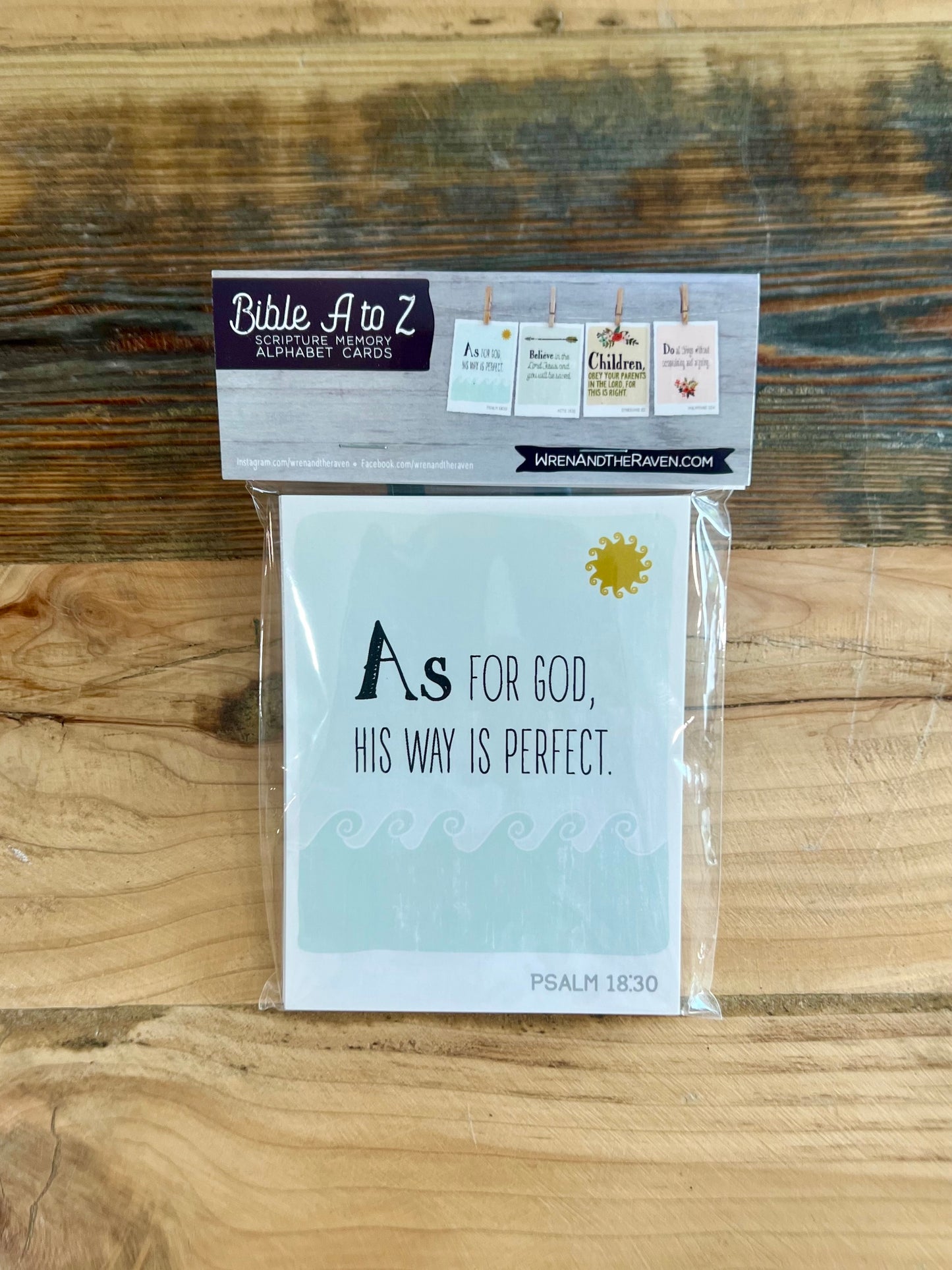 Bible A to Z Scripture Memory Alphabet Cards