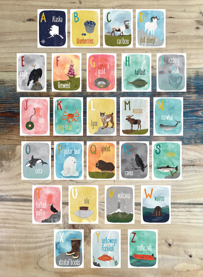 Alaska A to Z Alphabet Cards