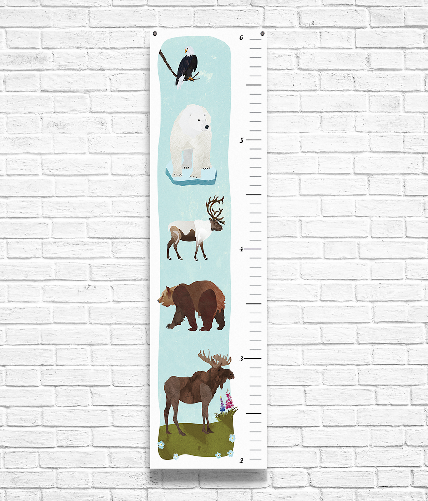 Alaska Wildlife Vinyl Growth Chart